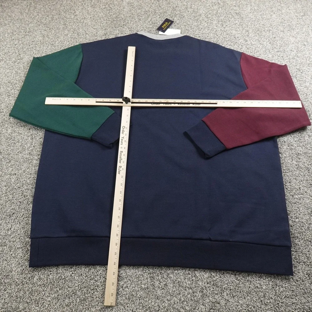 NEW Polo Ralph Lauren Sweatshirt Mens 4XLT Colorblock Pony Logo Crewneck Sweater